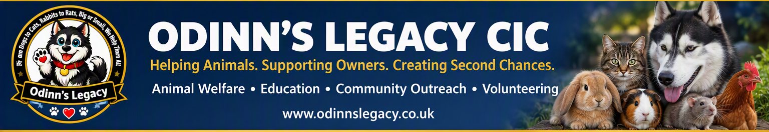 Odinn's Legacy CIC - Helping Animals. Supporting Owners. Creating Second Chances.